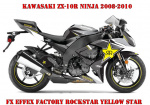 Rockstar Yellow Star for Kawasaki ZX-10R 2008-2010